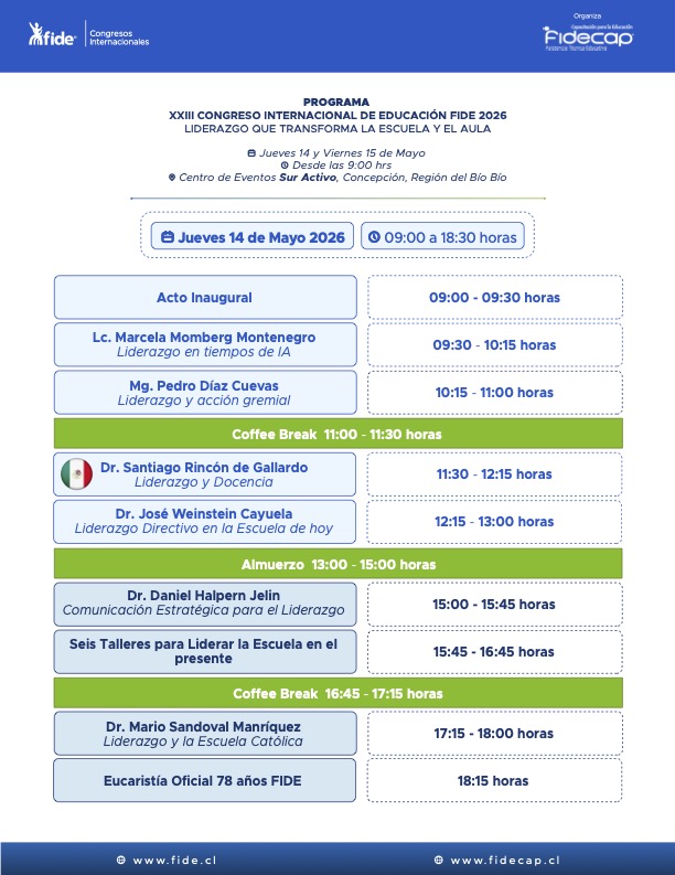 Programa Jueves 14